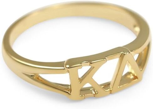 The Collegiate Standard Kappa Delta 14k Gold Plated Sorority Ring with Greek Letters in Kuwait