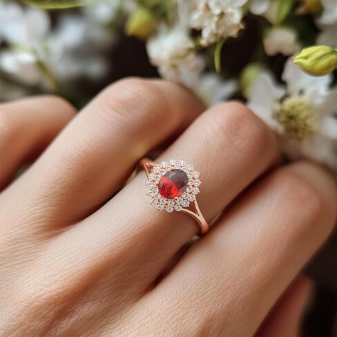 Simulated Gemstone Ring 925 Sterling Silver Zirconia Ring Birthstone Rings for Mothers Valentines Thanksgiving Day Size 6-9 in Saudi Arabia