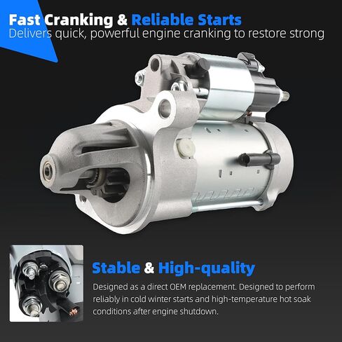 JL3Z-11002-A Starter Motor Fits for Ford F-150 5.0L V8 2018-2020, Fast & Strong Cranking, Plug and Play Direct Bolt-On, 12V 1.4KW, 13-Tooth CW Rotation in Saudi Arabia