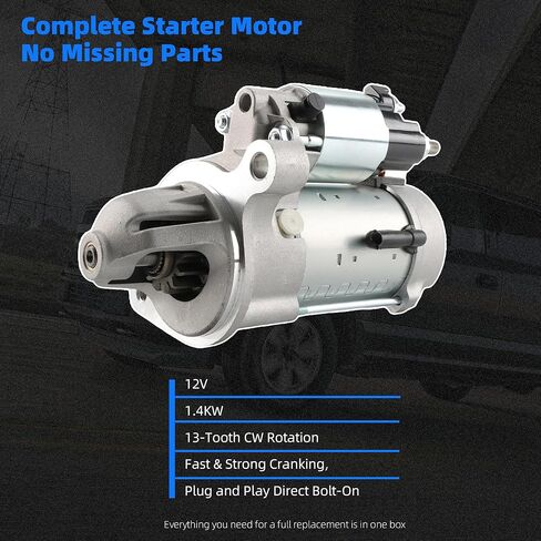 JL3Z-11002-A Starter Motor Fits for Ford F-150 5.0L V8 2018-2020, Fast & Strong Cranking, Plug and Play Direct Bolt-On, 12V 1.4KW, 13-Tooth CW Rotation in Saudi Arabia