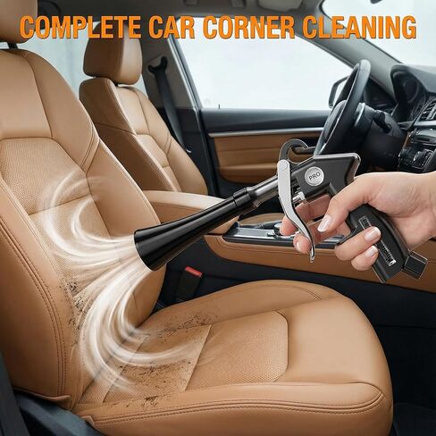 مسدس تنظيف السيارة، مسدس التنظيف الجاف، مسدس نفخ الهواء عالي الضغط للتفصيل التلقائي، أداة نفخ الهواء الدوامة تزيل الأوساخ والغبار والحطام بسرعة، مسدس تنظيف داخلي متوافق مع ضاغط الهواء in Kuwait