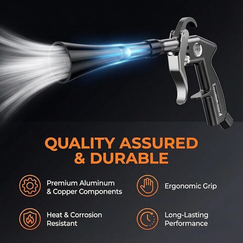 مسدس تنظيف السيارة، مسدس التنظيف الجاف، مسدس نفخ الهواء عالي الضغط للتفصيل التلقائي، أداة نفخ الهواء الدوامة تزيل الأوساخ والغبار والحطام بسرعة، مسدس تنظيف داخلي متوافق مع ضاغط الهواء in Kuwait