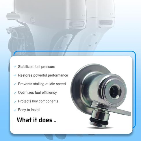 Fuel Pressure Regulator Fit for Suzuki Outboard DF 40/50 DF 60/70 DF 90/115 DF 100/115 DF 140, Replacement for 15760-93J01, 15760-87J00, PR-036 in Kuwait