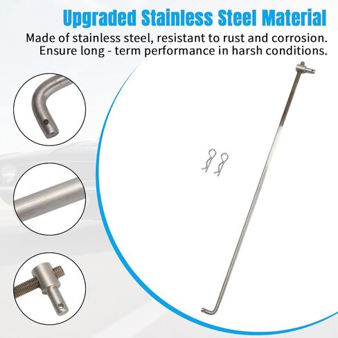 Throttle Rod 14.96" Throttle Linkage Universal Car Clip Accelerator Adjustable for Camaro 1967-1969 | for Nova 1968-1969 | for Chevelle 1964-1969 | for El Camino 1964-1969 - Upgraded Stainless Steel in Saudi Arabia