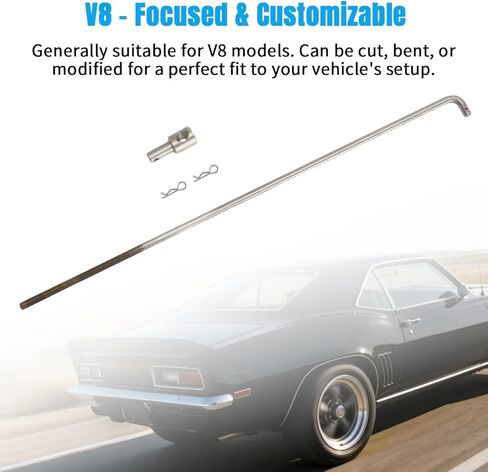 Throttle Rod 14.96" Throttle Linkage Universal Car Clip Accelerator Adjustable for Camaro 1967-1969 | for Nova 1968-1969 | for Chevelle 1964-1969 | for El Camino 1964-1969 - Upgraded Stainless Steel in Saudi Arabia