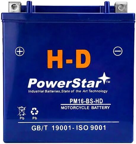 PowerStar H-D Motorcycle Battery for Kawasaki Vulcan 2000cc 1700cc 1500cc YTX16-BS in Kuwait