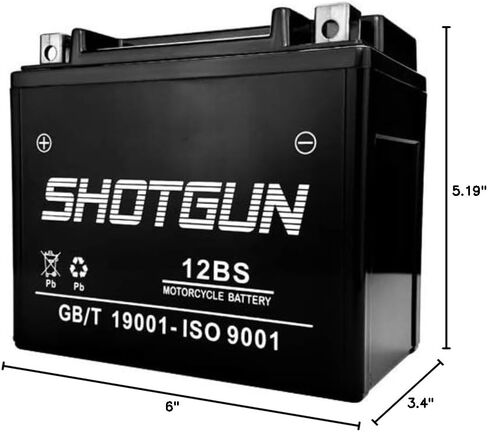 Shotgun Replacement YTX12-BS Battery for Suzuki V-Strom DR650 SV650 VL800 VZ800 GSXR1000 in Kuwait