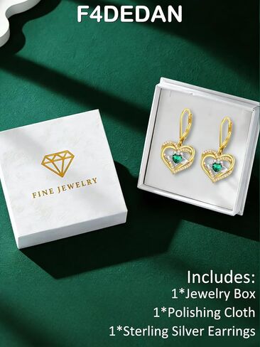 Irish Jewelry Claddagh Earrings for Women Dangle 925 Sterling Silver Gold Plated Triquetra Celtic Knot Heart Irish Gifts Made In Ireland in Saudi Arabia