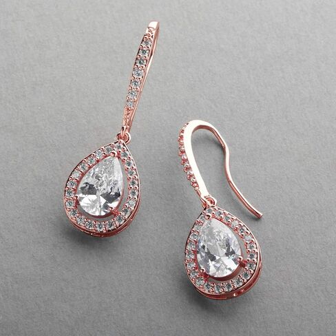 Mariell Cubic Zirconia Crystal Bridal Dangle Earrings, Drop Earrings with Euro Wire Tops, Wedding Earring for Women, Brides, Bridesmaids and Prom in Saudi Arabia