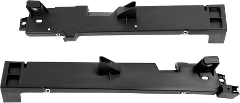 Pair Radiator Support Side Bracket Compatible with 2006-2010 Ford Explorer Mercury Mountaineer Replacement for 6L2Z16152AA 6L2Z16153AA FO1225209 FO1225210 Black Plastic 2 Pieces in Kuwait