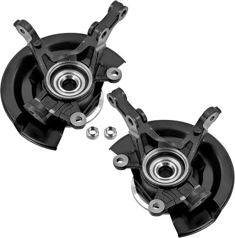 Front Left & Right Steering Knuckle Compatible with Honda CR-V CRV 2015 2016 2.4L FWD Only, Driver Passenger Side Spindle w/Wheel Bearing Hub, 51216-T1X-A10 51211-T1X-A10 in Kuwait