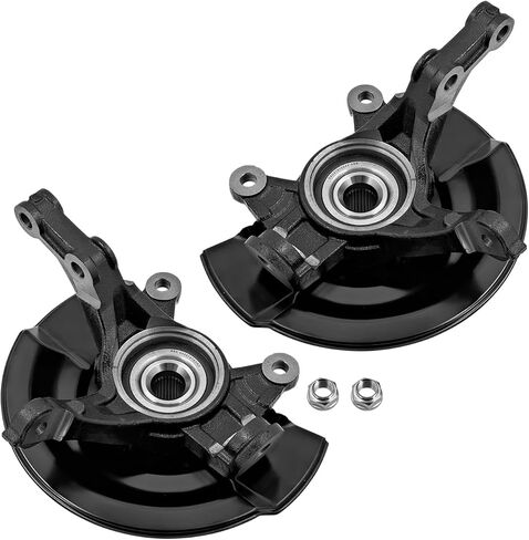 Front Left & Right Steering Knuckle Compatible with Honda CR-V CRV 2015 2016 2.4L FWD Only, Driver Passenger Side Spindle w/Wheel Bearing Hub, 51216-T1X-A10 51211-T1X-A10 in Kuwait