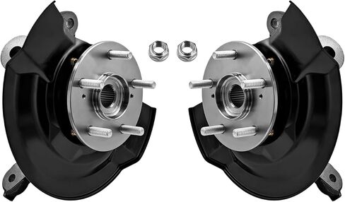 Front Left & Right Steering Knuckle Compatible with Honda CR-V CRV 2015 2016 2.4L FWD Only, Driver Passenger Side Spindle w/Wheel Bearing Hub, 51216-T1X-A10 51211-T1X-A10 in Kuwait