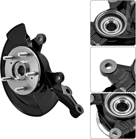 Front Left & Right Steering Knuckle Compatible with Honda CR-V CRV 2015 2016 2.4L FWD Only, Driver Passenger Side Spindle w/Wheel Bearing Hub, 51216-T1X-A10 51211-T1X-A10 in Kuwait
