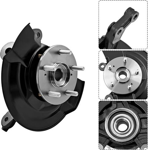Front Left & Right Steering Knuckle Compatible with Honda CR-V CRV 2015 2016 2.4L FWD Only, Driver Passenger Side Spindle w/Wheel Bearing Hub, 51216-T1X-A10 51211-T1X-A10 in Kuwait