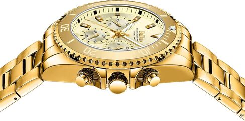 Biden Mens Watches Chronograph Stainless Steel Waterproof Date Analog Quartz Watch Business Casual Fashion Wrist Watches for Men, Black a, Quartz Watch,Chronograph in Kuwait