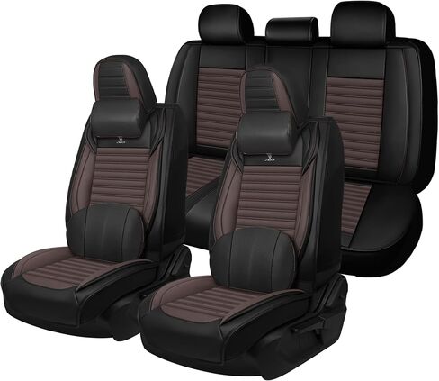 Car Seat Cover for Jeep Cherokee 2014-2026 Full Coverage Nappa Leather Car Seat Protector, Fashion Anti-Slip Waterproof Breathable Easy to Install, Auto Interior Accessories(Full Set,Black&Blue) in Saudi Arabia