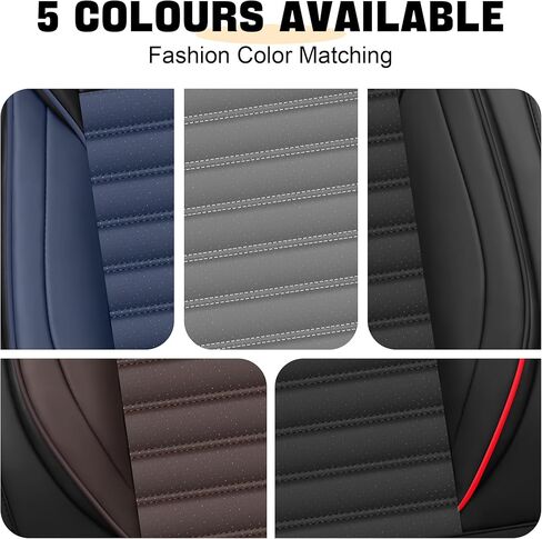 Car Seat Cover for Jeep Cherokee 2014-2026 Full Coverage Nappa Leather Car Seat Protector, Fashion Anti-Slip Waterproof Breathable Easy to Install, Auto Interior Accessories(Full Set,Black&Blue) in Saudi Arabia