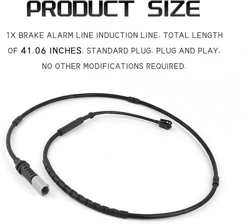 Car Brake Pad Wear Sensor Compatible with BMW F20 F21 F30 F31 F32 F33 320i 328i, Front and Rear Brake Pad Wear Sensor, Brake Alarm Line Induction Line Replace OEM#34356792292 34352284656 in Kuwait