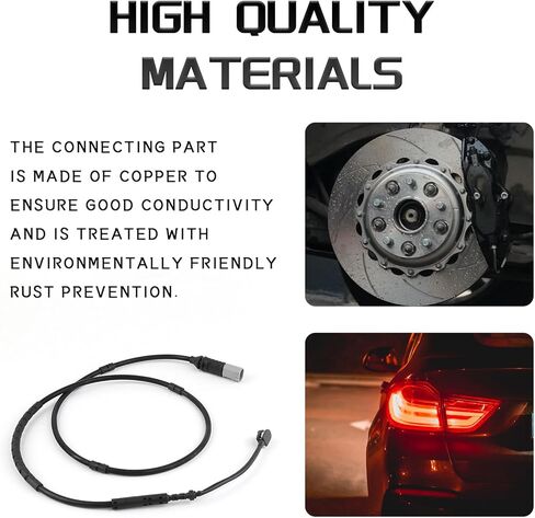 Car Brake Pad Wear Sensor Compatible with BMW F20 F21 F30 F31 F32 F33 320i 328i, Front and Rear Brake Pad Wear Sensor, Brake Alarm Line Induction Line Replace OEM#34356792292 34352284656 in Kuwait