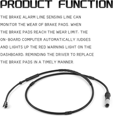 Car Brake Pad Wear Sensor Compatible with BMW F20 F21 F30 F31 F32 F33 320i 328i, Front and Rear Brake Pad Wear Sensor, Brake Alarm Line Induction Line Replace OEM#34356792292 34352284656 in Kuwait
