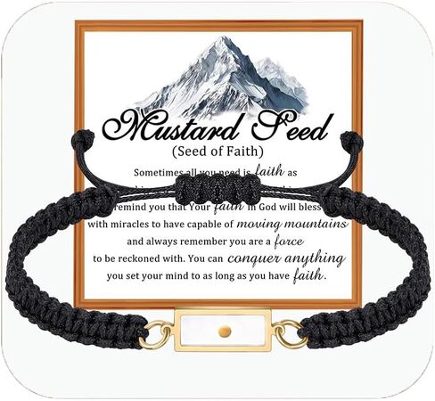 PARTNER Mustard Seed Jewelry Bracelets Baptism Gifts Mustard Seed Christian Gifts for Women Religious Faith Gifts for Christians in Kuwait