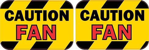 StickerTalk Caution Fan Sticker, in Saudi Arabia