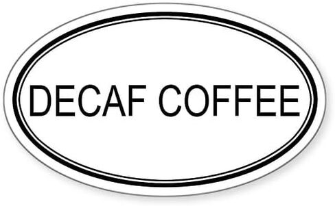 CafePress قهوة منزوعة الكافيين (بيضاوية) ملصق بيضاوي لممتص الصدمات للسيارة in Kuwait