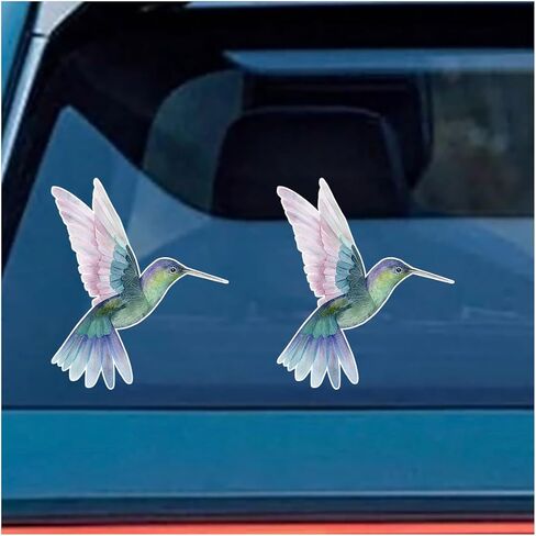 Hummingbird Vinyl Sticker Car Decal - 5" x 6" Vibrant Colored Bird Waterproof Sticker - Universal Cute Car Laptop Wall Window Bumper Stickers Decal (1PC) in Kuwait