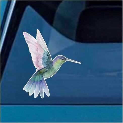 Hummingbird Vinyl Sticker Car Decal - 5" x 6" Vibrant Colored Bird Waterproof Sticker - Universal Cute Car Laptop Wall Window Bumper Stickers Decal (1PC) in Saudi Arabia