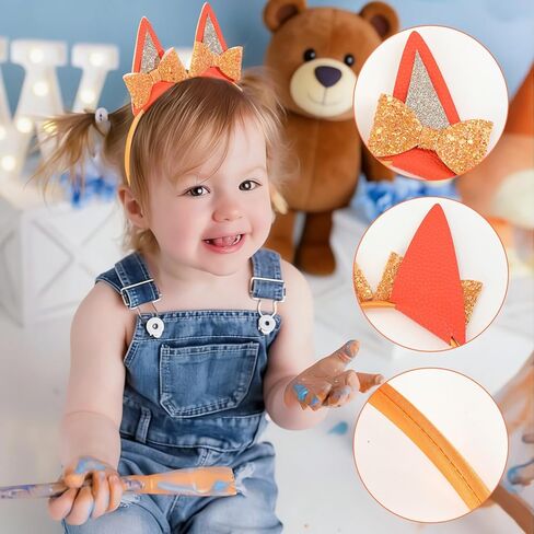 Blue Dog Ears Headbands For Girls, 1Pcs Cat Ear Headband Halloween Birthday Party Supplies Hair Accessories (Blue) in Kuwait