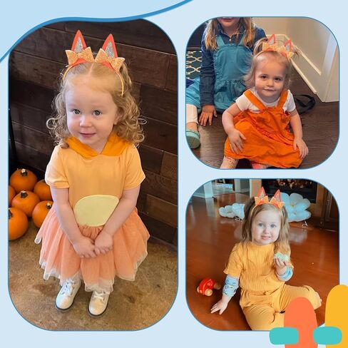 Blue Dog Ears Headbands For Girls, 1Pcs Cat Ear Headband Halloween Birthday Party Supplies Hair Accessories (Blue) in Kuwait