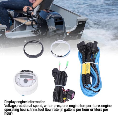 استبدال السرج 85 مم مع سرج الأسلاك، 7000 دورة في الدقيقة 79 8M0135634 شاشة LCD استبدال مقياس سرعة الدوران للقارب لـ Smart Craft SC1000 in Kuwait