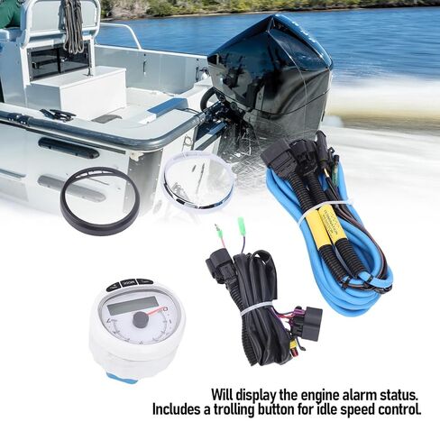 استبدال السرج 85 مم مع سرج الأسلاك، 7000 دورة في الدقيقة 79 8M0135634 شاشة LCD استبدال مقياس سرعة الدوران للقارب لـ Smart Craft SC1000 in Kuwait