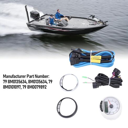 استبدال السرج 85 مم مع سرج الأسلاك، 7000 دورة في الدقيقة 79 8M0135634 شاشة LCD استبدال مقياس سرعة الدوران للقارب لـ Smart Craft SC1000 in Kuwait