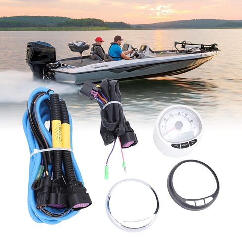 استبدال السرج 85 مم مع سرج الأسلاك، 7000 دورة في الدقيقة 79 8M0135634 شاشة LCD استبدال مقياس سرعة الدوران للقارب لـ Smart Craft SC1000 in Kuwait