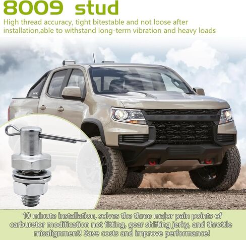 Throttle Linkage Adapter & Transmission Kickdown Stud Kit (8009 & 20-40) Compatible with Chevrolet 1977 and Later Models in Kuwait