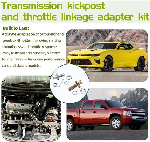 Throttle Linkage Adapter & Transmission Kickdown Stud Kit (8009 & 20-40) Compatible with Chevrolet 1977 and Later Models in Kuwait