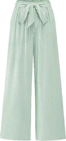 BTFBM Womens Striped Wide Leg Pants Dressy High Waist Trousers Business Casual Loose Flowy Tie Knot Palazzo Pants in Kuwait