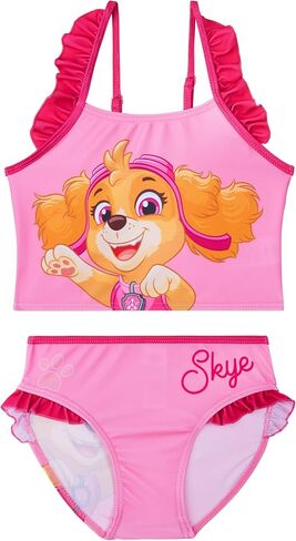 Paw Patrol | Hello Kitty | Peppa Pig Girls Swimsuit, Two Piece Bikini Top & Bottom Set, Bathing Suits with Adjustable Straps in Kuwait