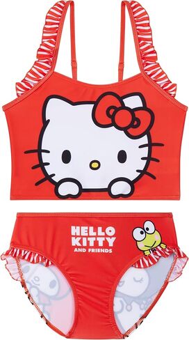 Paw Patrol | Hello Kitty | Peppa Pig Girls Swimsuit, Two Piece Bikini Top & Bottom Set, Bathing Suits with Adjustable Straps in Saudi Arabia