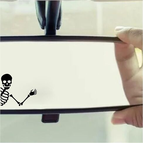 JANES 3pcs Waving Skeleton Decal, Size 2x1.5 UV DTF Transfer Car Mirror Decal, Funny Skeleton Rearview Mirror Sticker, Sarcastic Car Mirrors Stickers, Car Decals for Women Men, Car Decals for Trucks in Saudi Arabia