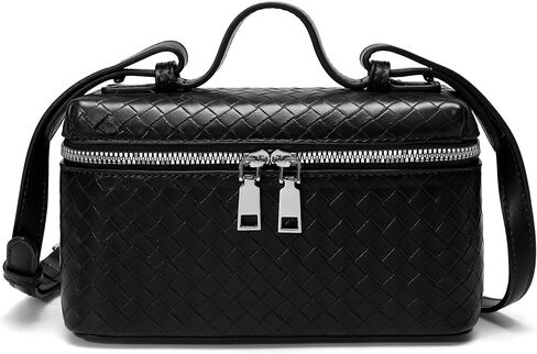 Women Top Handle Handbags Woven Crossbody Bag Leather Shoulder Bag with Adjustable Strap for Daily Use in Saudi Arabia