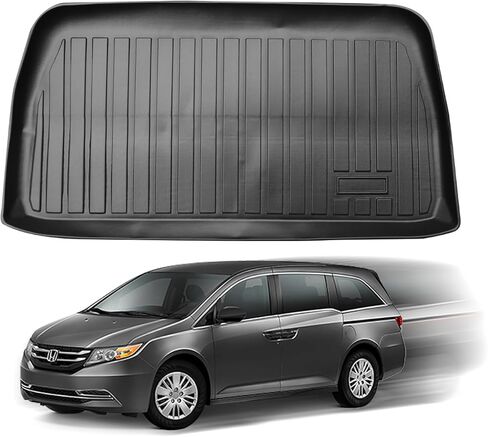 Compatible for 2011-2017 Honda Odyssey Floor Mat 3 Rows Trunk Mats 7/8 Seater, All Weather TPE Floor Trunk Cargo Liners Protector for Honda Odyssey Accessories 2017-2011（Fit 7/8 Seater Model） in Kuwait