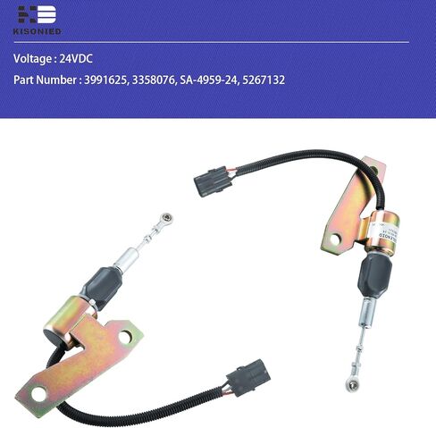3991625 Fuel Shut Off Solenoid 3930658 3935431 3939700 SA-4756-12 J932529 Replacement for Cummins Engine 6BT 5.9L, 6BT 8.3L, Hyundai Excavator, Caterpillar Excavator 24VDC in Saudi Arabia