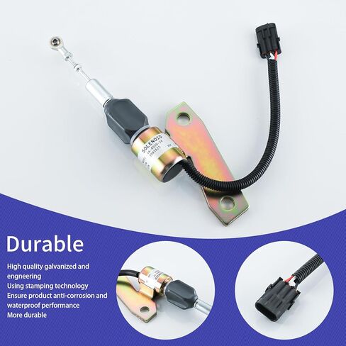 3991625 Fuel Shut Off Solenoid 3930658 3935431 3939700 SA-4756-12 J932529 Replacement for Cummins Engine 6BT 5.9L, 6BT 8.3L, Hyundai Excavator, Caterpillar Excavator 24VDC in Saudi Arabia