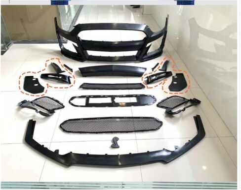 Pair Front Bumper Corner Spoiler Winglet Splitters Compatible with Ford Mustang 2015-2021 Modified W/ GT500 AMPP Bumper Style Matte Balck in Kuwait