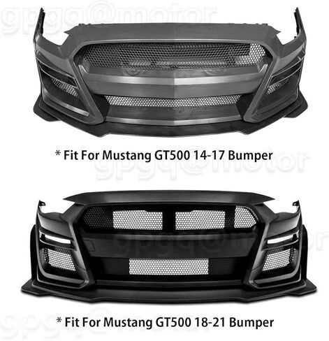 Pair Front Bumper Corner Spoiler Winglet Splitters Compatible with Ford Mustang 2015-2021 Modified W/ GT500 AMPP Bumper Style Matte Balck in Kuwait