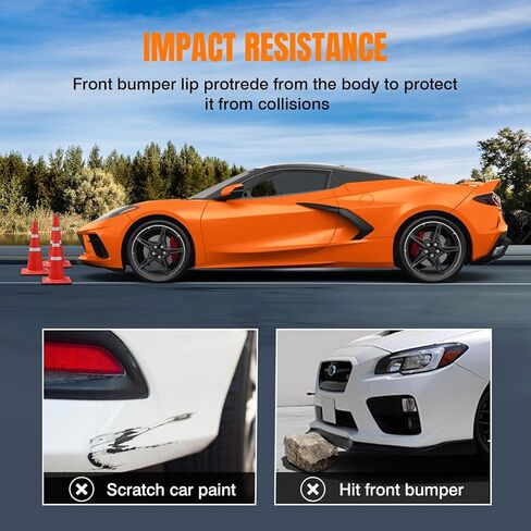 Front Bumper Lip Spoiler, Compatible with 2009-2012 BMW E90 3-Series Sedan (LCI/Facelift Models), PP Unpainted Black Factory Style Add-on Front Splitter Air Dam Chin Protector, 2 Pieces in Kuwait