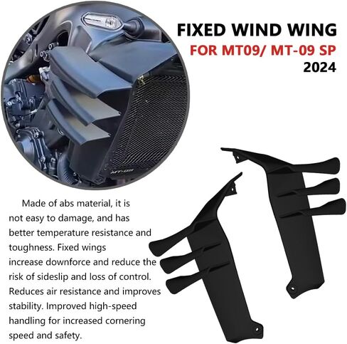 for MT-09 MT09 MT 09 SP 2024 2025 New Accessories Side Wing Side Spoiler Motorcycle Front Spoiler Lower Spoiler Fixed Wind Wing in Kuwait